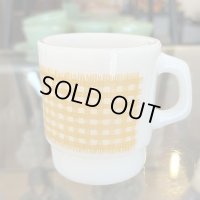 ギンガムチェック　黄土